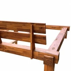 Rustikales Holz Bettgestell Aus Balken Akazie - Telik 3 Rustikales Holz Bettgestell Aus Balken Akazie - Telik -Massivholzbetten Shop rustikales holz bettgestell aus balken akazie mit antik finish telik 03