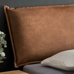 Rustikales Stauraumbett Aus Wildeiche Massiv - Zennian -Massivholzbetten Shop rustikales stauraumbett aus wildeiche massiv mit braunem polsterkopfteil zennian 04