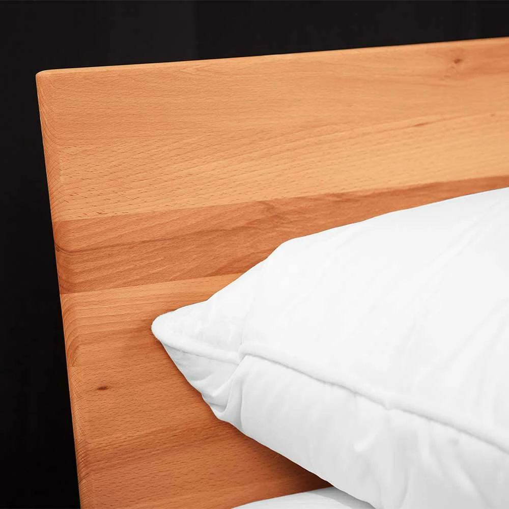Schlichtes Holz Bett in Überlänge 220cm - Junola Schlichtes Holz Bett In Überlänge 220cm - Junola -Massivholzbetten Shop schlichtes holz bett in ueberlaenge 220cm aus kernbuche viele groessen junola 04