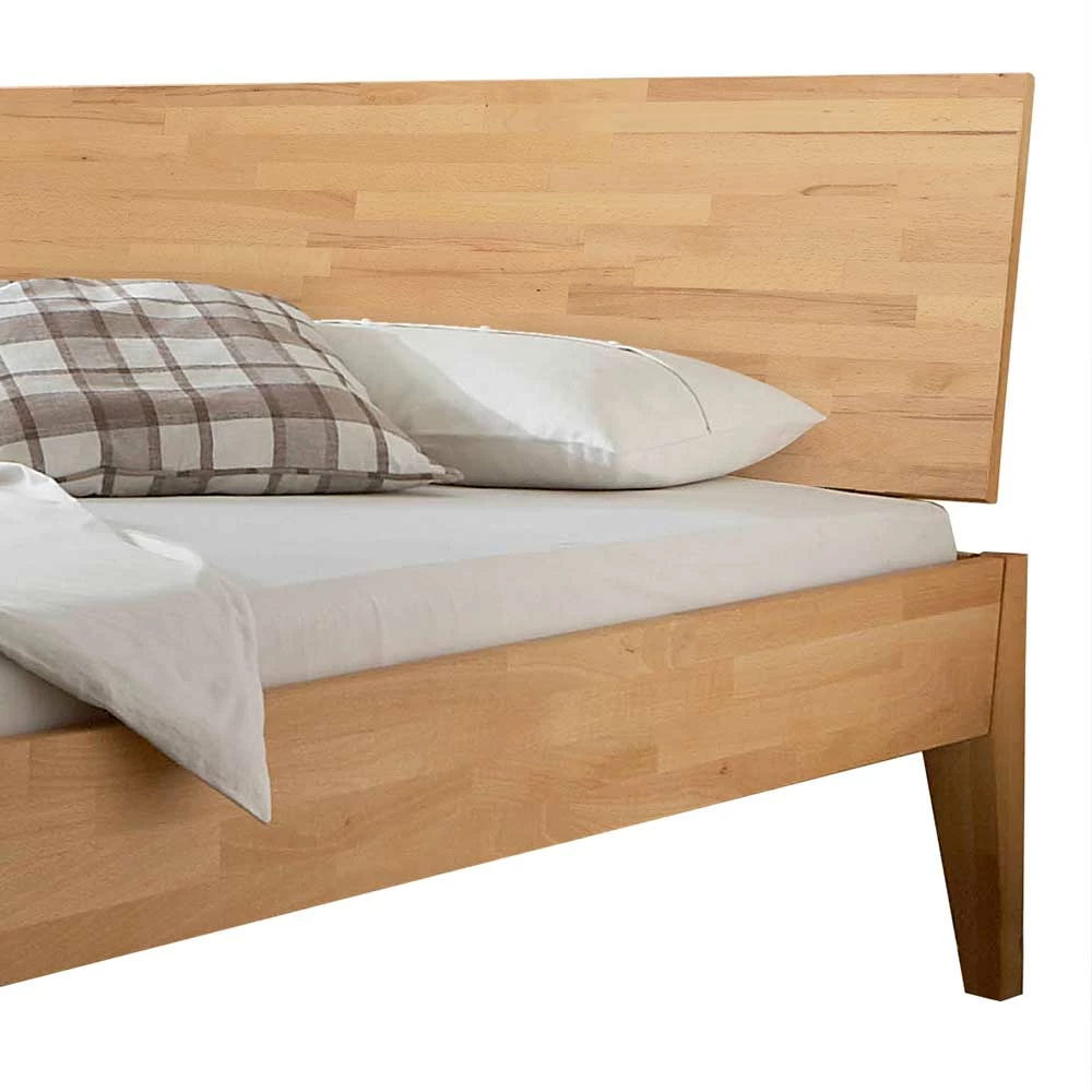 Schlichtes Massivholzbett Aus Buche Geölt - Smenas - Image 3