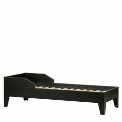 Schwarzes Holzbett Aus Kiefer Massiv - Ilvessino