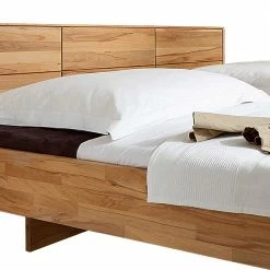 Schwebeoptik Doppelbett Aus Kernbuche - Mesiva -Massivholzbetten Shop schwebeoptik doppelbett aus kernbuche auch mit haenge nachttischen mesiva 03