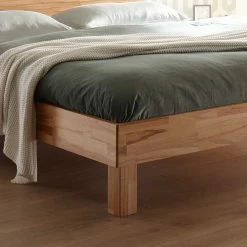 Set Bett & Nachttisch - Fridola (zweiteilig) -Massivholzbetten Shop set bett nachttisch aus kernbuche 90x200 100x200 fridola 03