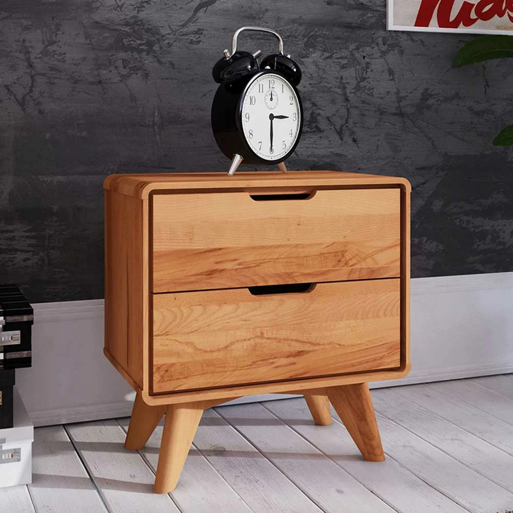 Set Doppelbett & Nachtkommoden - Junola I (dreiteilig) Set Doppelbett & Nachtkommoden - Junola I (dreiteilig) -Massivholzbetten Shop set doppelbett nachtkommoden aus kernbuche ueberlaenge 210cm junola i 05