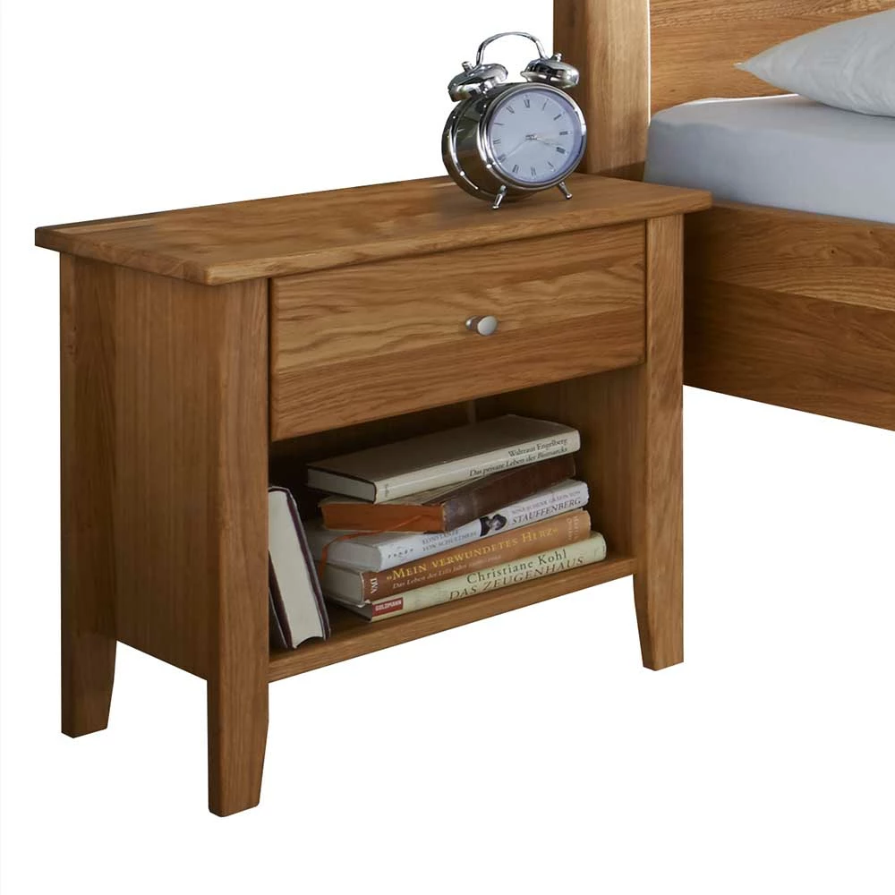Set Holzbett mit Nachttischen - Genevo (dreiteilig) Set Holzbett Mit Nachttischen - Genevo (dreiteilig) -Massivholzbetten Shop set holzbett mit nachttischen aus wildeiche stabverleimt genevo 04
