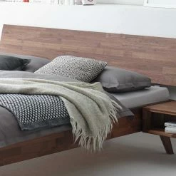 Set Nussbaum Bett & Nachttische - Paro (dreiteilig) 9 Set Nussbaum Bett & Nachttische - Paro (dreiteilig) -Massivholzbetten Shop set nussbaum bett nachttische in 3 doppelbett groessen paro 04