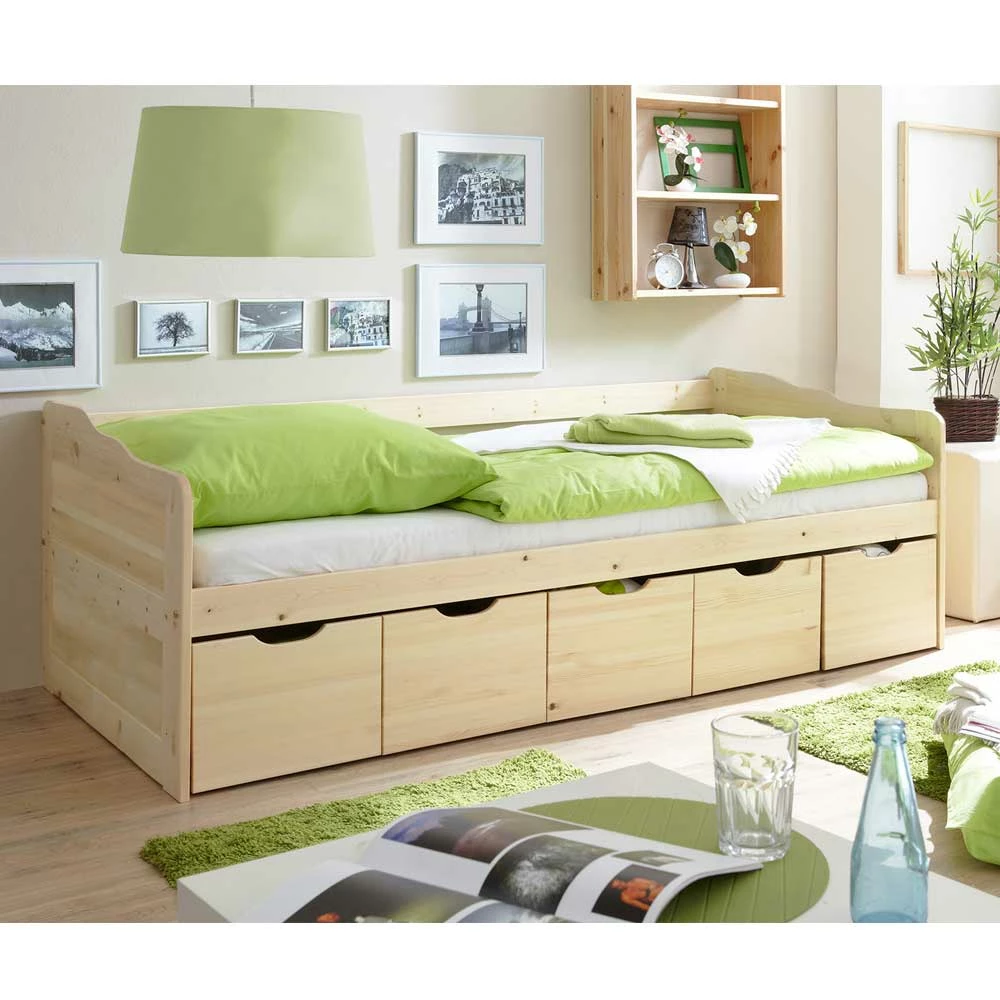 Sofabett Espanora mit Schubkästen Sofabett Espanora Mit Schubkästen -Massivholzbetten Shop sofabett schubkaesten kiefer massivholz espanora html 01