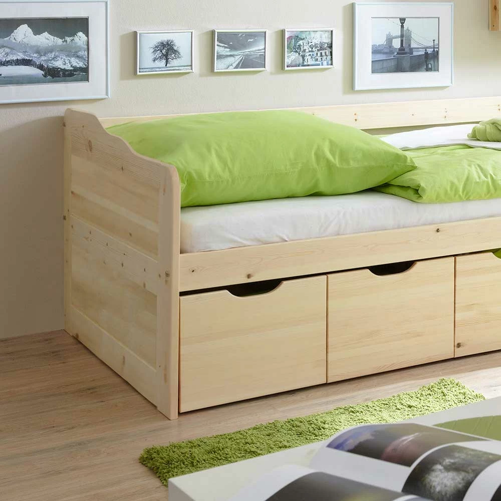 Sofabett Espanora mit Schubkästen Sofabett Espanora Mit Schubkästen -Massivholzbetten Shop sofabett schubkaesten kiefer massivholz espanora html 02