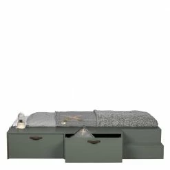 Stauraum Jugendbett In Graugrün - Daraon -Massivholzbetten Shop stauraum jugendbett in graugruen mit 80x200 cm liegeflaeche daraon 03