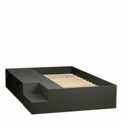 Stauraum Jugendbett In Graugrün - Daraon -Massivholzbetten Shop stauraum jugendbett in graugruen mit 80x200 cm liegeflaeche daraon 04