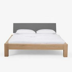 Überlängen-Bett Sofia Aus Wildeiche Massivholz (dreiteilig) -Massivholzbetten Shop ueberlaengen bett aus wildeiche massivholz mit zwei nachtschraenke sofia 03