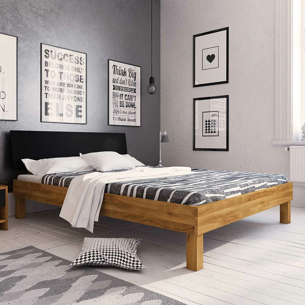 Überlanges Holzbett 210cm Aus Wildeiche - Olbysca - Image 2