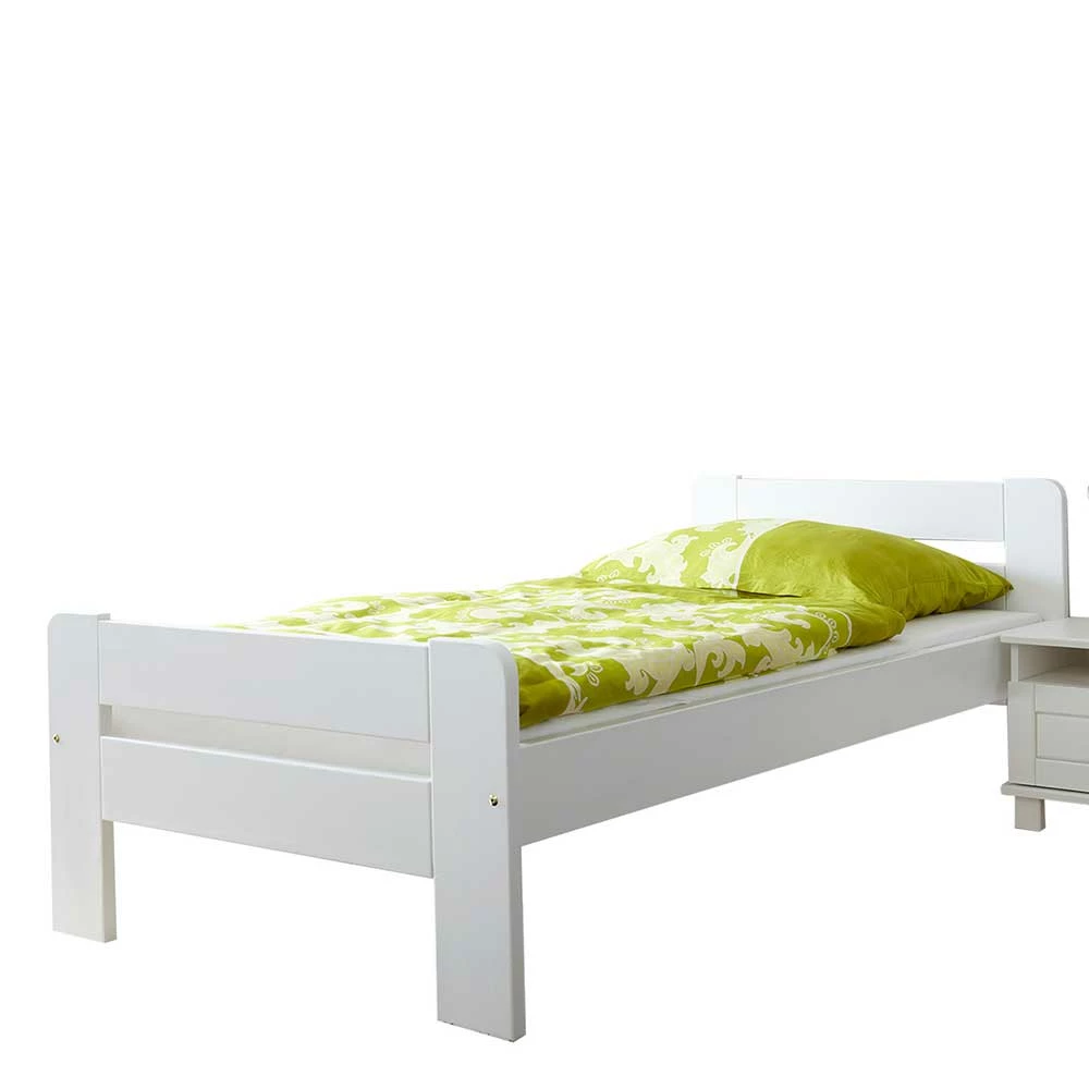 Weiß Lackiertes Holzbett Günstig - Jean