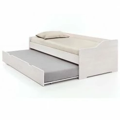 Weißes Ausziehbett Aus Kernbuche Sylvester In 90x200 Cm