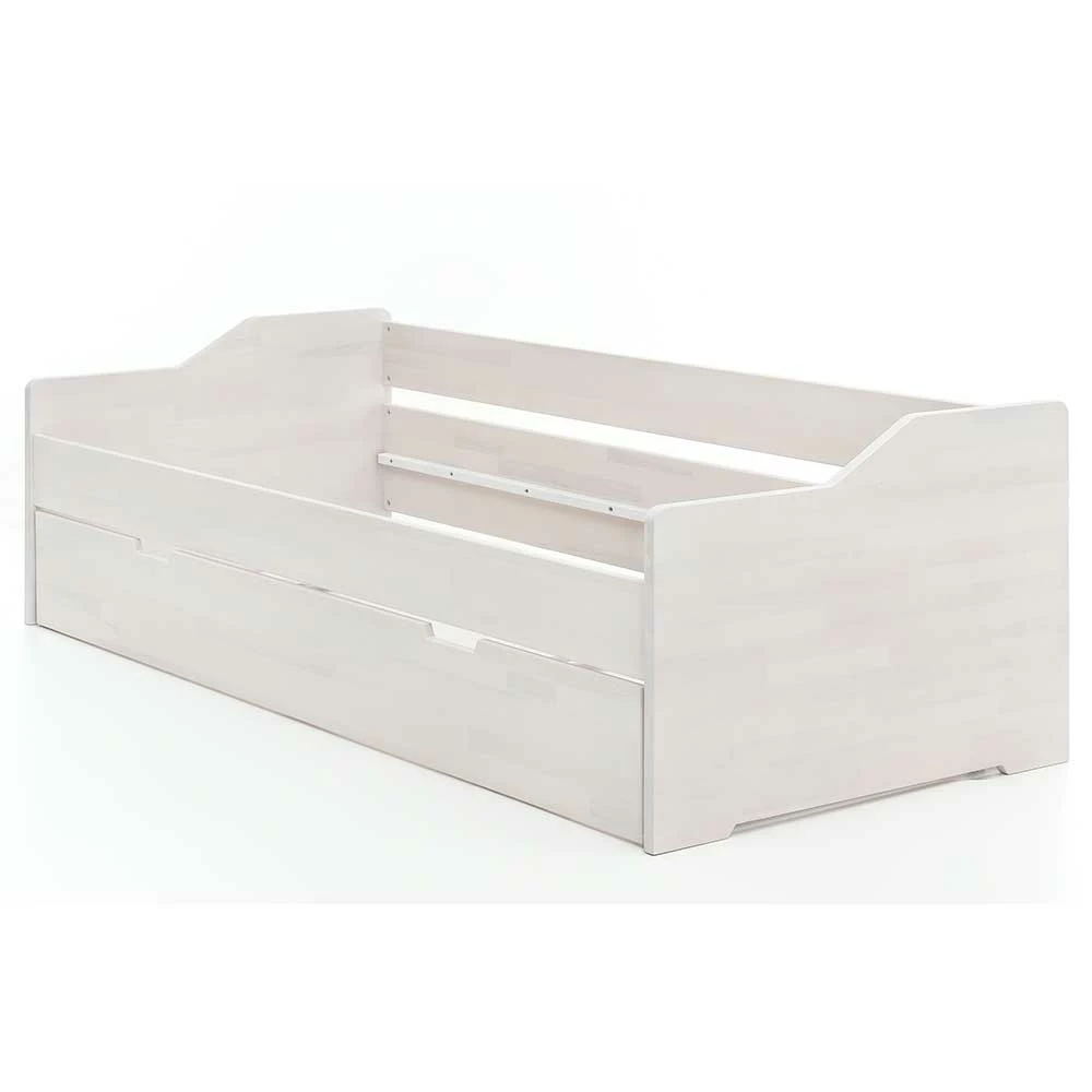 Weißes Ausziehbett Aus Kernbuche Sylvester In 90x200 Cm - Image 6