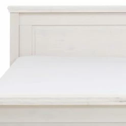 Weißes Bett Als Einzelbett Oder Doppelbett - Satumare -Massivholzbetten Shop weisses bett als einzelbett oder doppelbett aus kiefer satumare 02