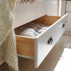 Weißes Bett Als Einzelbett Oder Doppelbett - Satumare -Massivholzbetten Shop weisses bett als einzelbett oder doppelbett aus kiefer satumare 03