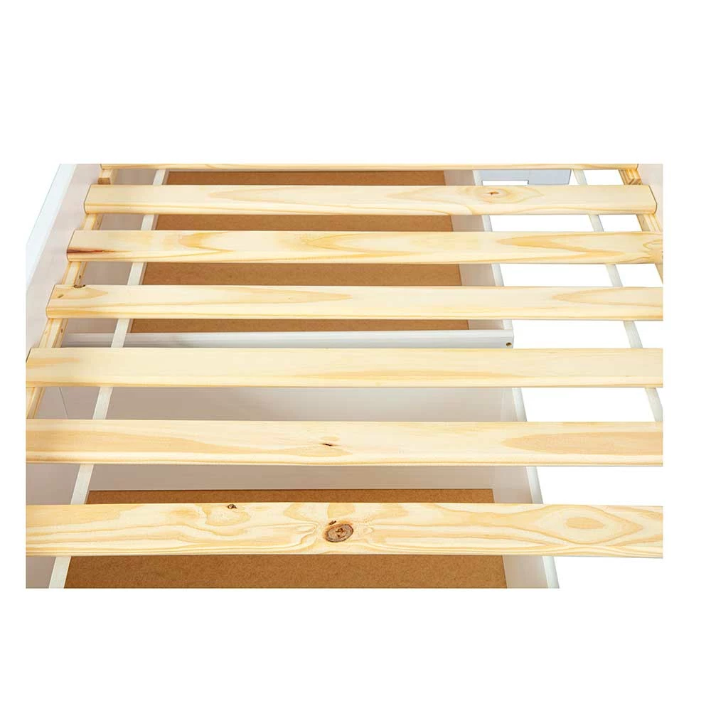 Weißes Bettgestell Mit Zwei Großen Schubladen - Kumaria - Image 6