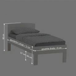 Weißes Buchenbett Varhida Mit Kopfteil 4 Weißes Buchenbett Varhida Mit Kopfteil -Massivholzbetten Shop weisses buchenbett kopfteil als einzelbett mit komforthoehe varhida be