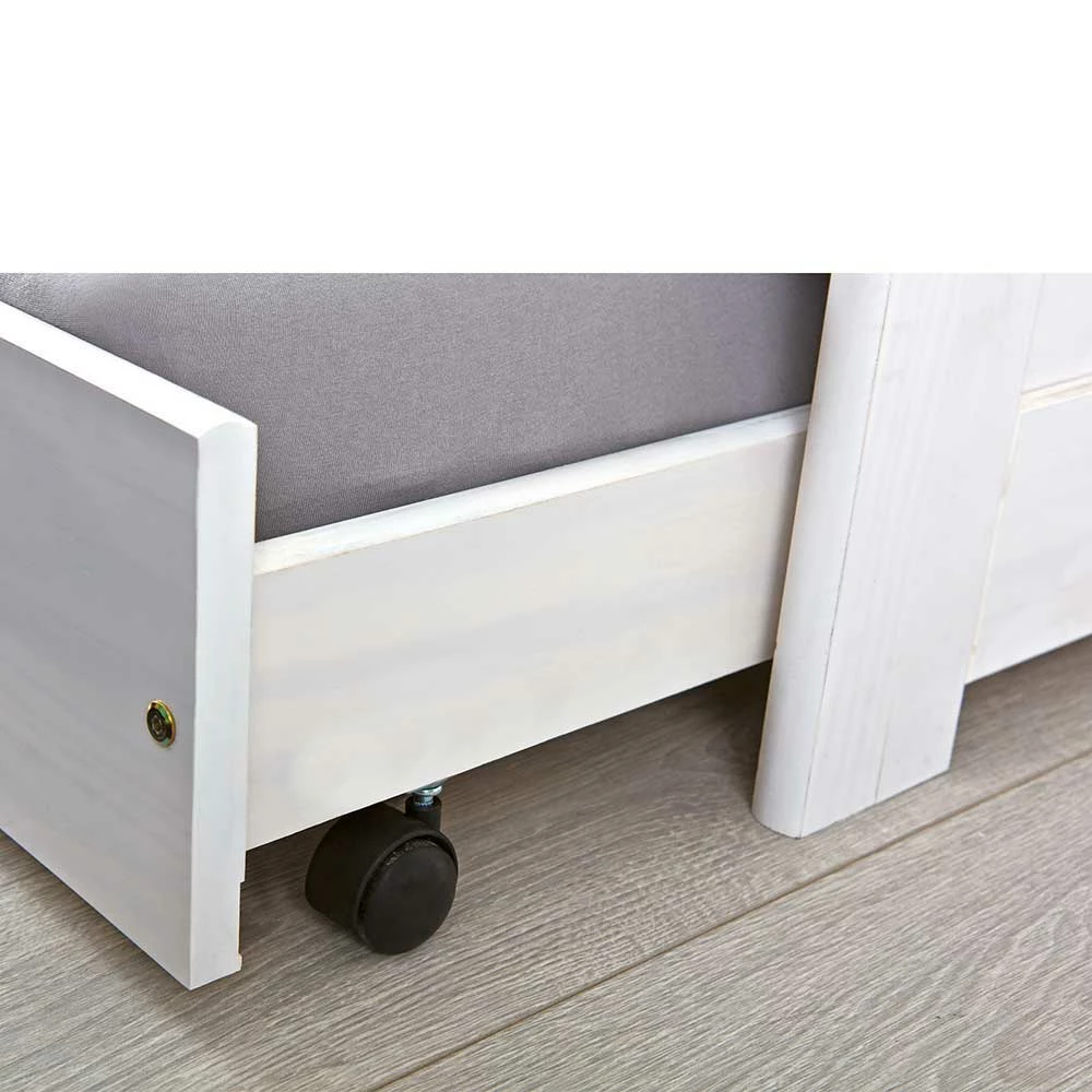 Weißes Funktionsbett mit Rollrosten - Fistran Weißes Funktionsbett Mit Rollrosten - Fistran -Massivholzbetten Shop weisses funktionsbett mit rollrosten in drei groessen fistran 05
