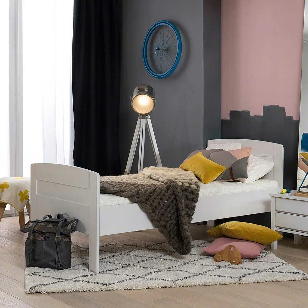 Weißes Holzbett Arbitia aus Buche massiv Weißes Holzbett Arbitia Aus Buche Massiv -Massivholzbetten Shop weisses holzbett buche massiv z.b. in 100x200cm arbitia 01