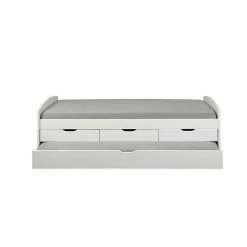 Weißes Schubkastenbett Mit Ausziehbett - Becrux 2 Weißes Schubkastenbett Mit Ausziehbett - Becrux -Massivholzbetten Shop weisses schubkastenbett mit ausziehbett aus kiefer massivholz mdf becrux 02