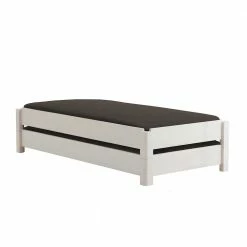 Weißes Stapelbett Jacqueline Aus Buche Massivholz (zweiteilig)