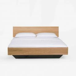 Wildeiche Bett Siao Mit Kufengestell Dunkel -Massivholzbetten Shop wildeiche bett kufengestell dunkel schwebeoptik massivholz siao 03