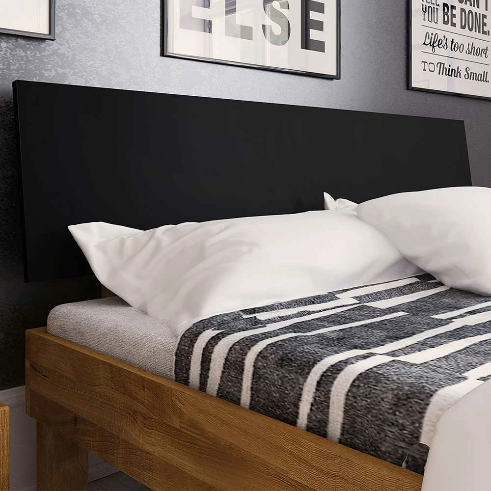 Wildeiche Bett mit 190cm Länge - Olbysca Wildeiche Bett Mit 190cm Länge - Olbysca -Massivholzbetten Shop wildeiche bett mit 190cm laenge in vier breiten mdf kopfteil schwarz olbysca 04