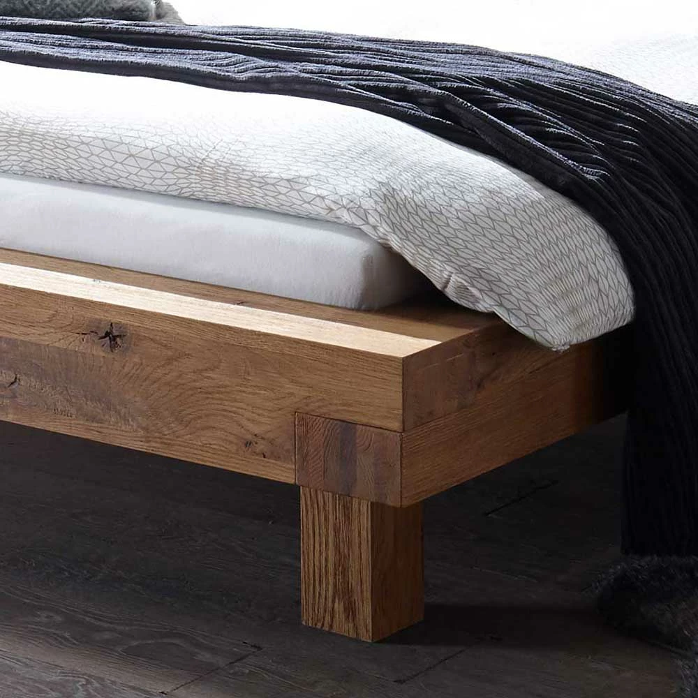 Wildeiche Bett & Nachtkommoden - Bouquet (dreiteilig) - Image 3