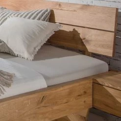 Wildeiche Bett Set Mit Doppelbett - Smiralda (dreiteilig) -Massivholzbetten Shop wildeiche bett set mit doppelbett 2 nachttischen smiralda 03