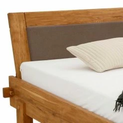 Wildeiche Designbett Massiv - Clarina -Massivholzbetten Shop wildeiche designbett massiv in zwei breiten online kaufen clarina 03