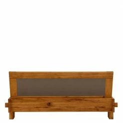 Wildeiche Designbett Massiv - Clarina -Massivholzbetten Shop wildeiche designbett massiv in zwei breiten online kaufen clarina 04