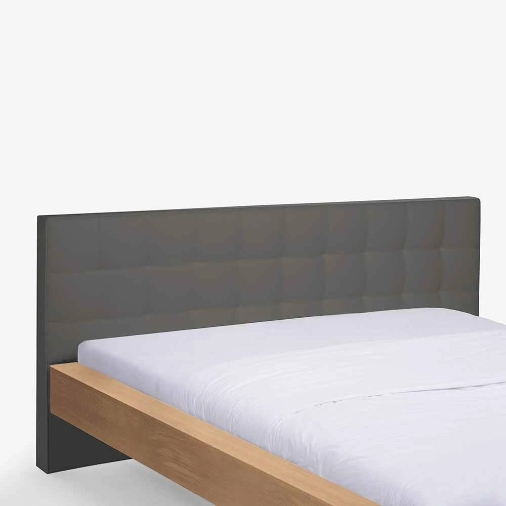 Wildeiche Doppelbett Revisiona Mit Kopfteil Grau Gepolstert 5 Wildeiche Doppelbett Revisiona Mit Kopfteil Grau Gepolstert - Image 5