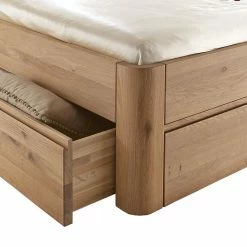 Wildeiche Funktionsbett Für 2 Personen - Aivan -Massivholzbetten Shop wildeiche funktionsbett fuer 2 personen mit stauraum schubladen aivan 03