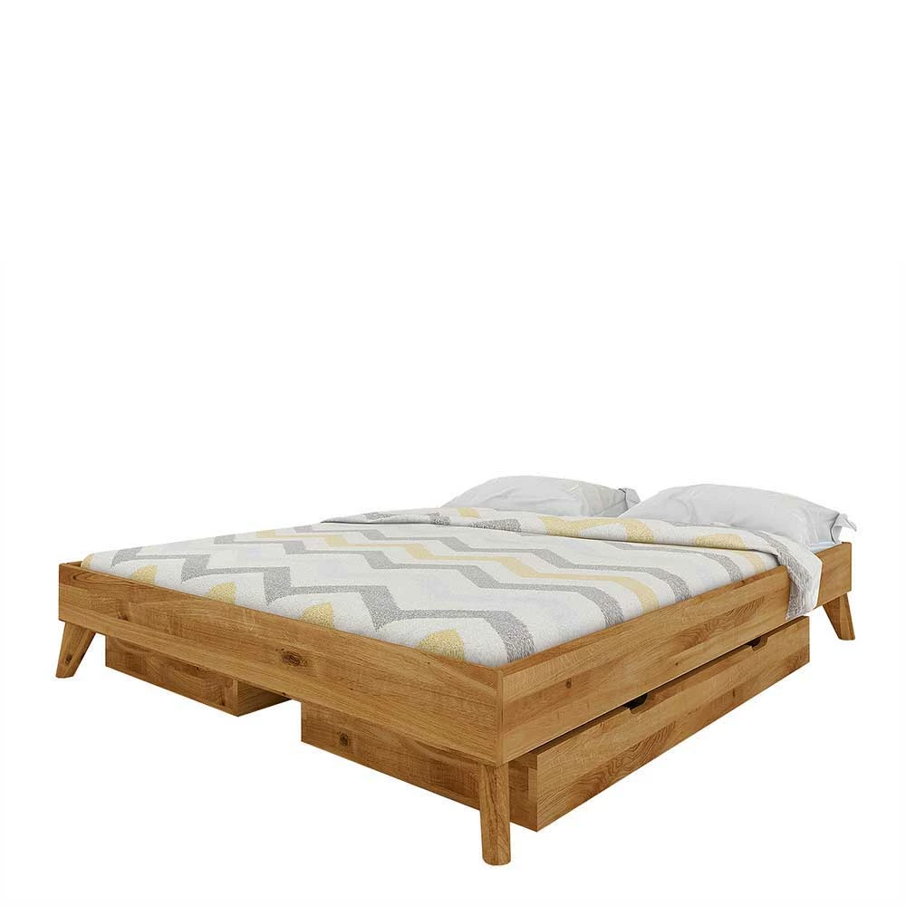 Wildeiche Funktionsbett ohne Kopfteil - Eavy Wildeiche Funktionsbett Ohne Kopfteil - Eavy -Massivholzbetten Shop wildeiche funktionsbett ohne kopfteil mit ueberlaenge 210 cm eavy f