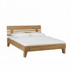 Wildeiche Holzbett Verinaros In Honigfarben Geölt