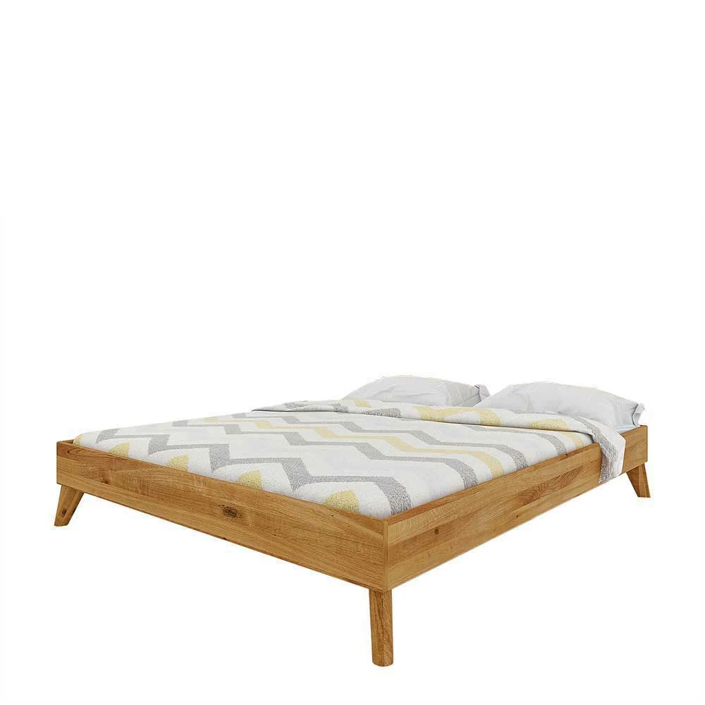 Wildeiche Holzbett Ohne Kopfteil - Eavy 1 Wildeiche Holzbett Ohne Kopfteil - Eavy