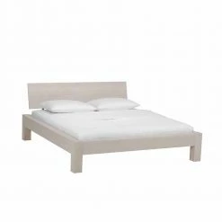 Wildeiche Holzbett Salida In Weiß