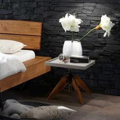 Wildeichebett & Nachttische - Gedessa (dreiteilig) 11 Wildeichebett & Nachttische - Gedessa (dreiteilig) -Massivholzbetten Shop wildeichebett nachttische fuer das elegante schlafzimmer gedessa 06