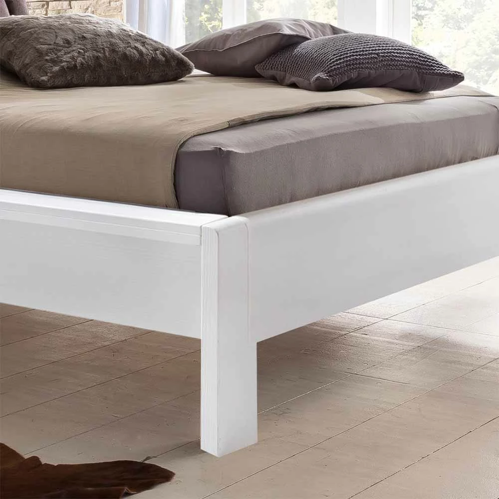 Zweifarbiges Doppelbett Klever In Weiß Und Braun - Image 4