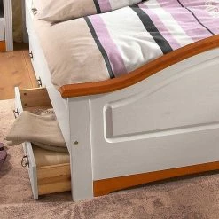 Zweifarbiges Landhaus Bett Aus Holz - Beapta 4 Zweifarbiges Landhaus Bett Aus Holz - Beapta -Massivholzbetten Shop zweifarbiges landhaus bett aus holz inkl lattenrost bettkasten optional beapta 04